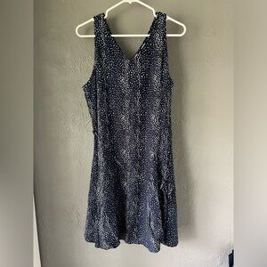 NWT Loft Size Large sleeveless dress; navy blue and stars